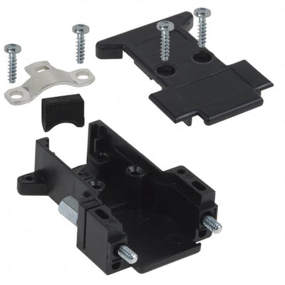 975-009-010R011 by NorComp Inc. - CONNECTOR BACKSHELL 9POS 180DEG BLACK