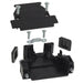 975-025-010R011 by NorComp Inc. - CONNECTOR BACKSHELL 25P 45/180DEG BLK