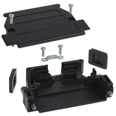 975-037-010-011 by NorComp Inc. - CONNECTOR BACKSHELL 37P 45/180DEG BLK