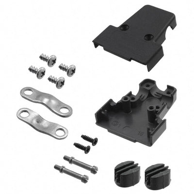 975T015-010R011 by NorComp Inc. - CONNECTOR BACKSHELL 15P 90/180DEG BLK