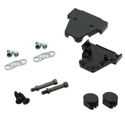 975T025-010R011 by NorComp Inc. - CONNECTOR BACKSHELL 25P 90/180DEG BLK