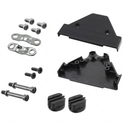 975T037-010R011 by NorComp Inc. - CONNECTOR BACKSHELL 37P 90/180DEG BLK