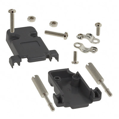 993-009-010R031 by NorComp Inc. - CONNECTOR BACKSHELL 9POS 45DEG GRAY