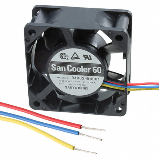 9A0624M4D01 by Sanyo Denki America Inc. - FAN AXIAL 60X25MM 24VDC WIRE