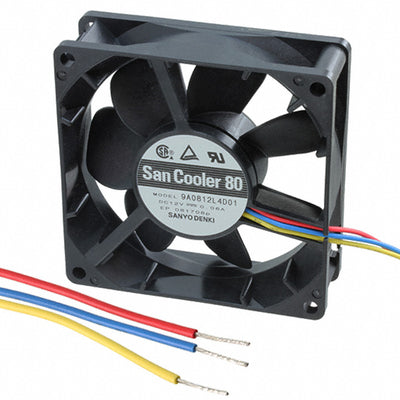 9A0812L4D01 by Sanyo Denki America Inc. - FAN AXIAL 80X25MM 12VDC WIRE