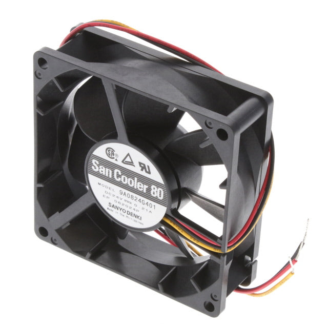 9A0824G401 by Sanyo Denki America Inc. - FAN AXIAL 80X25MM 24VDC WIRE