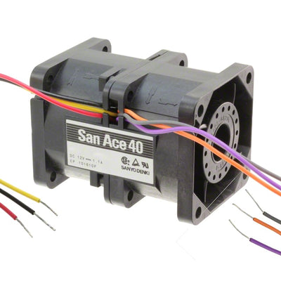 9CR0412H5D01 by Sanyo Denki America Inc. - FAN AXIAL DUAL 40X56MM 12VDC