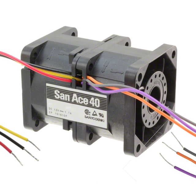 9CRA0312P4J03 by Sanyo Denki America Inc. - FAN AXIAL DUAL 38X48MM 12VDC