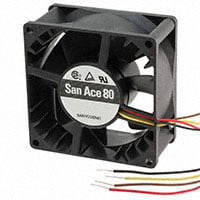 9S0812P4F011 by Sanyo Denki America Inc. - FAN AXIAL 80X25MM 12VDC WIRE