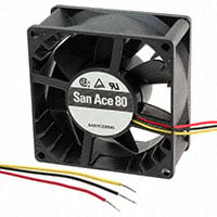 109R0812S402 by Sanyo Denki America Inc. - FAN AXIAL 80X25MM 12VDC WIRE