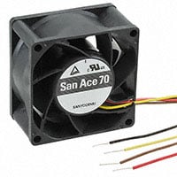 9GA0712P1G0011 by Sanyo Denki America Inc. - FAN AXIAL 70X38MM 12VDC WIRE