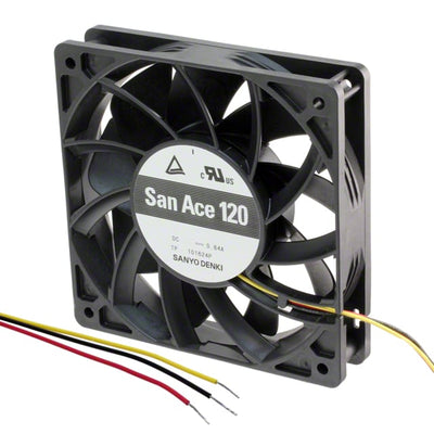9S1212F401 by Sanyo Denki America Inc. - FAN AXIAL 119X25MM 12VDC WIRE