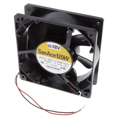 9WP1248M1021 by Sanyo Denki America Inc. - FAN AXIAL 120X38MM 48VDC WIRE