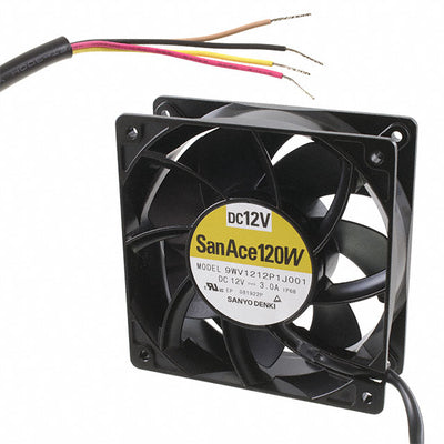 9WV1212P1J001 by Sanyo Denki America Inc. - FAN AXIAL 120X38MM 12VDC WIRE