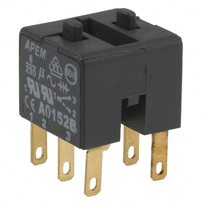 A0152B by APEM Inc. - CONTACT BLOCK DPDT 6A 250V