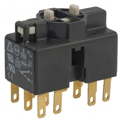 A0155B by APEM Inc. - CONTACT BLOCK 3PDT 6A 250V