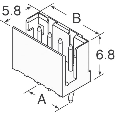 292134-4 by TE Connectivity AMP Connectors - CONNECTOR HEADER VERT 4POS 2MM