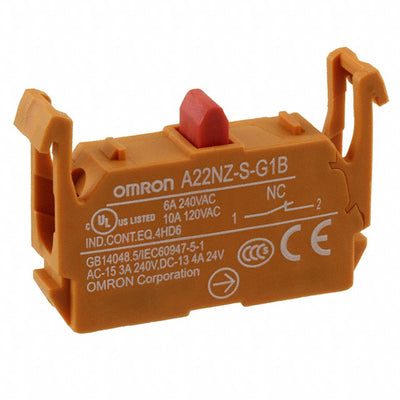 A22NZ-S-G1B by Omron Automation and Safety - CONTACT BLOCK SPST-NC 10A 120V