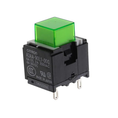 A3AA-90L1-00G by Omron Automation and Safety - PUSH SWITCH SPST-NO 6A 125V