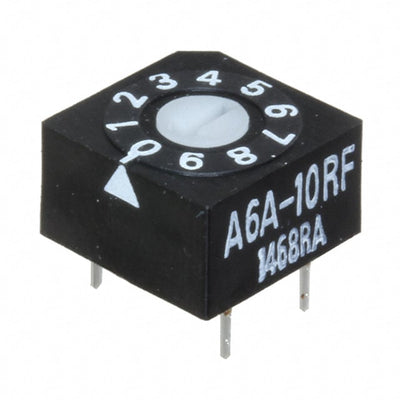 A6A-10RF by Omron Electronics Inc-EMC Div - SWITCH ROTARY DIP BCD 100MA 28V