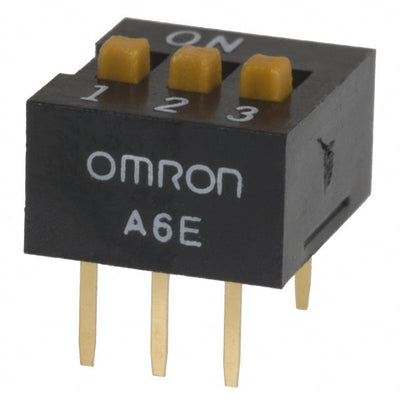 A6E-3104 by Omron Electronics Inc-EMC Div - SWITCH SLIDE DIP SPST 25MA 24V