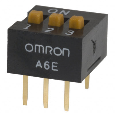 A6E-3104-N by Omron Electronics Inc-EMC Div - SWITCH SLIDE DIP SPST 25MA 24V