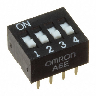 A6E-4101-N by Omron Electronics Inc-EMC Div - SWITCH SLIDE DIP SPST 25MA 24V