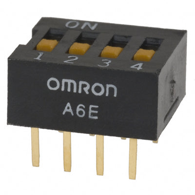 A6E-4101 by Omron Electronics Inc-EMC Div - SWITCH SLIDE DIP SPST 25MA 24V