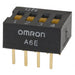 A6E-4101 by Omron Electronics Inc-EMC Div - SWITCH SLIDE DIP SPST 25MA 24V