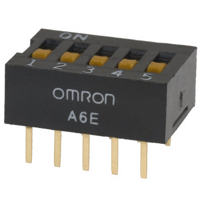A6E-5101 by Omron Electronics Inc-EMC Div - SWITCH SLIDE DIP SPST 25MA 24V