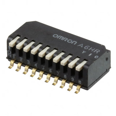 A6HR-0104 by Omron Electronics Inc-EMC Div - SWITCH PIANO DIP SPST 25MA 24V