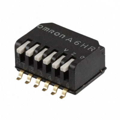 A6HR-6104-R100 by Omron Electronics Inc-EMC Div - SWITCH PIANO DIP SPST 25MA 24V