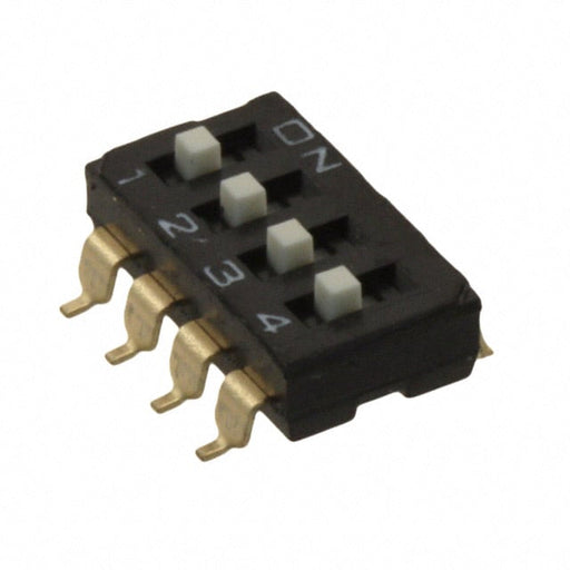 A6S-4104-H by Omron Electronics Inc-EMC Div - SWITCH SLIDE DIP SPST 25MA 24V