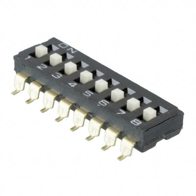 A6S-7104 by Omron Electronics Inc-EMC Div - SWITCH SLIDE DIP SPST 25MA 24V