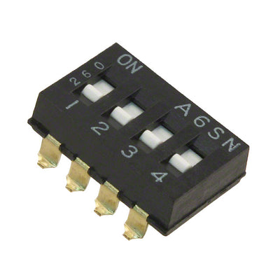A6SN-4101 by Omron Electronics Inc-EMC Div - SWITCH SLIDE DIP SPST 25MA 24V