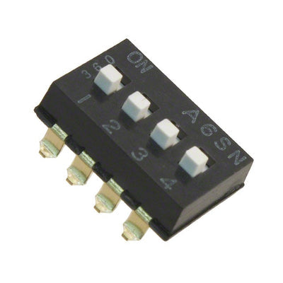 A6SN-4104-P by Omron Electronics Inc-EMC Div - SWITCH SLIDE DIP SPST 25MA 24V