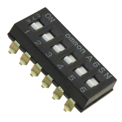 A6SN-6101 by Omron Electronics Inc-EMC Div - SWITCH SLIDE DIP SPST 25MA 24V