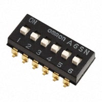 A6SN-6104-P by Omron Electronics Inc-EMC Div - SWITCH SLIDE DIP SPST 25MA 24V