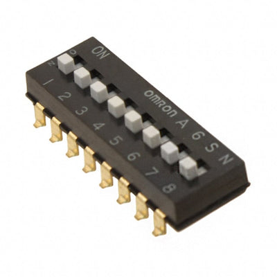 A6SN-8104 by Omron Electronics Inc-EMC Div - SWITCH SLIDE DIP SPST 25MA 24V