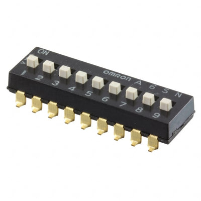 A6SN-9104-R100 by Omron Electronics Inc-EMC Div - SWITCH SLIDE DIP SPST 25MA 24V
