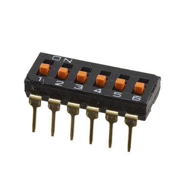 A6T-6104 by Omron Electronics Inc-EMC Div - SWITCH SLIDE DIP SPST 25MA 24V