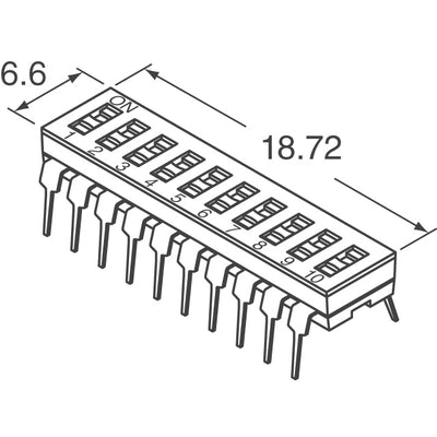A6T-7102 by Omron Electronics Inc-EMC Div - SWITCH SLIDE DIP SPST 25MA 24V