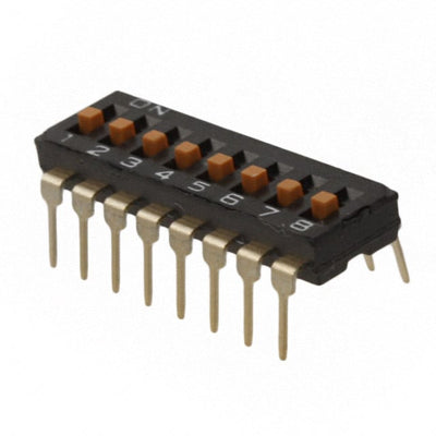 A6T-8104 by Omron Electronics Inc-EMC Div - SWITCH SLIDE DIP SPST 25MA 24V