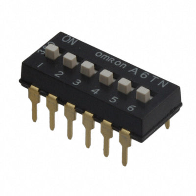 A6TN-6104 by Omron Electronics Inc-EMC Div - SWITCH SLIDE DIP SPST 25MA 24V