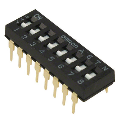 A6TN-8101 by Omron Electronics Inc-EMC Div - SWITCH SLIDE DIP SPST 25MA 24V