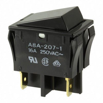 A8A-207-1 by Omron Electronics Inc-EMC Div - ROCKER SWITCH DPST 16A 125V