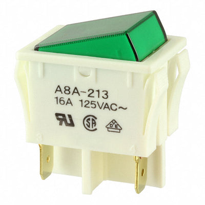 A8A-213 by Omron Electronics Inc-EMC Div - ROCKER SWITCH DPST 16A 125V