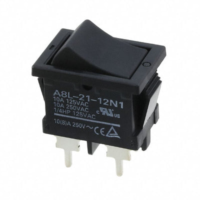 A8L-21-12N1 by Omron Electronics Inc-EMC Div - ROCKER SWITCH DPST 10A 125V
