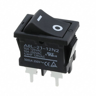 A8L-21-12N2 by Omron Electronics Inc-EMC Div - ROCKER SWITCH DPST 10A 125V