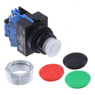 ABW110-BGR by IDEC - PUSHBUTTON 22MM FLUSH 1NO